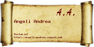 Angeli Andrea névjegykártya